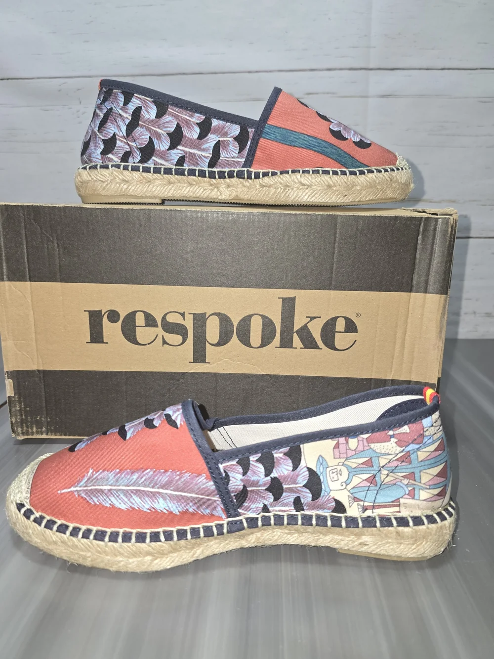 Luxury New In Box Respoke Classic Espadrilles- Size 36 US 5.5/6 Silk Hermes $575